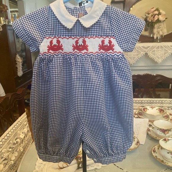 Bella Mia Kids Smocked Infant boys Shortall size size 0-3 months - Picture 8 of 16
